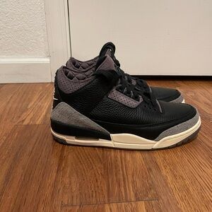 Jordan Black and Gray Athletic Shoes